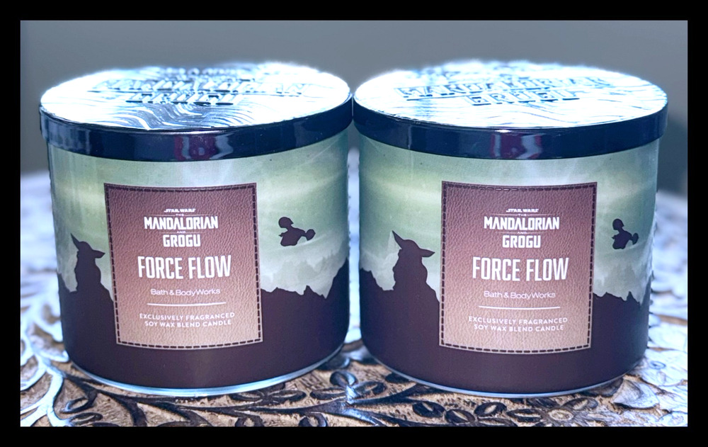 Lot of 2 Bath & Body Works Force Flow Star Wars Large 3-Wick Candle 14.5oz